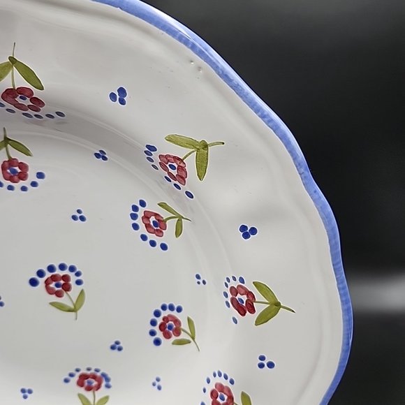 Hand Painted Italy Wide Rim Bowl 25.8cm Sigma the Tastesetter Les Petite Fleurs - Picture 3 of 6